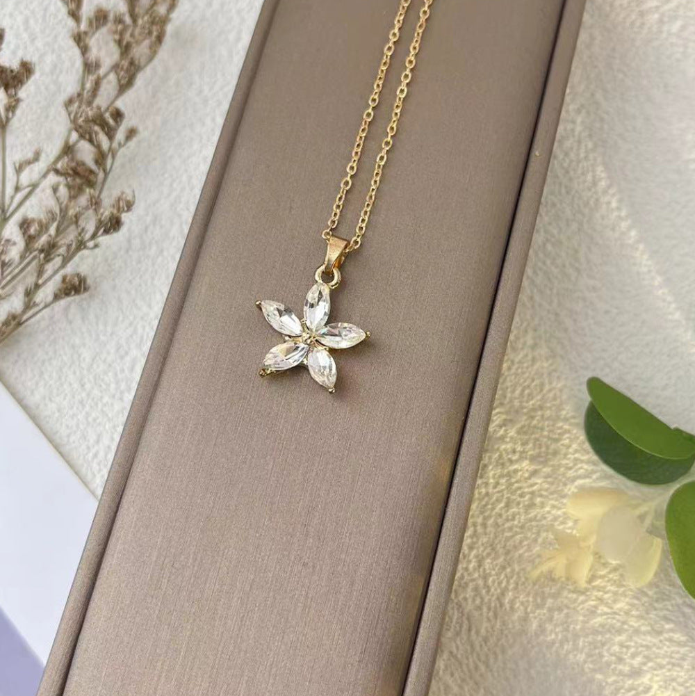 Collar de flor de cinco pétalos