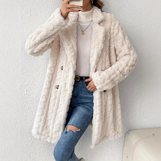 Cardigan de Peluche Doble Faz con Textura Twist